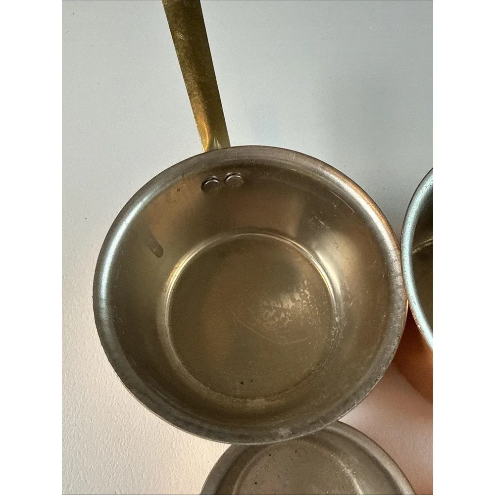 VTG Copper Brass Measuring Cups Set of 4 B&M Douro Made In Korea Rustic Decor
